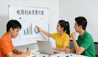 赣州中职电商获奖学生合影-市级三等奖